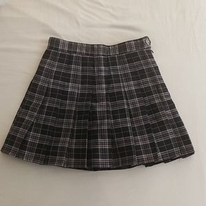 Pleated plaid tennis skirt